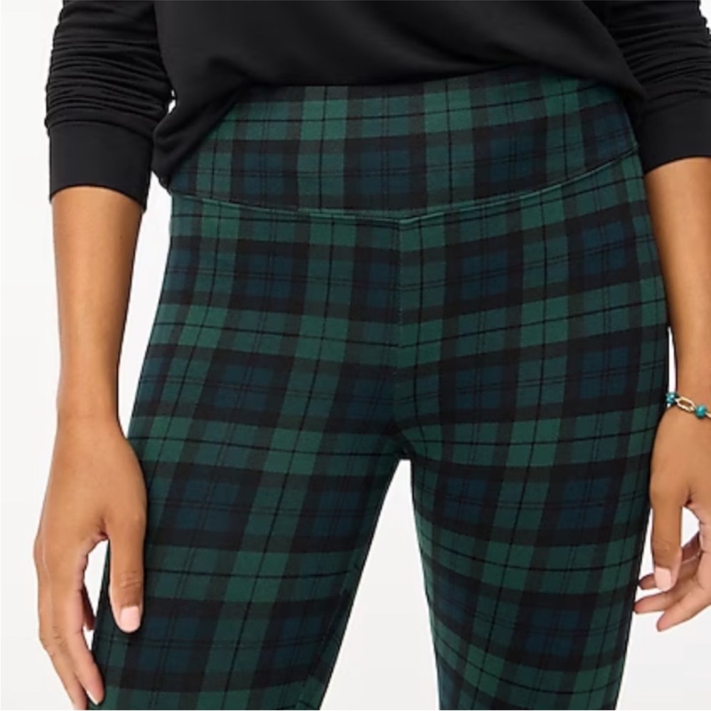 J. Crew Green Plaid Leggings